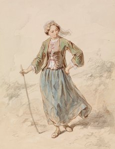 Peasant Girl by Paul Gavarni