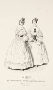 Muslin Dress with Brocade Trimmed with a Flounce by Paul Gavarni