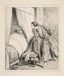 Mistaking the Window While Looking for the Niece and Ending Up with the Aunt by Paul Gavarni