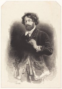 Self-Portrait with a Cigarette by Paul Gavarni