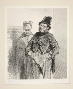 Sevigne and His Wife Weaning the Children by Paul Gavarni