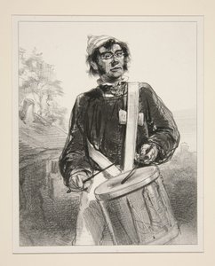 Village Drum. by Paul Gavarni