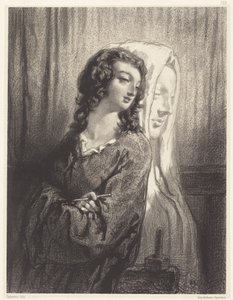 The Model and the Figure (The Monumental Sculpture) by Paul Gavarni