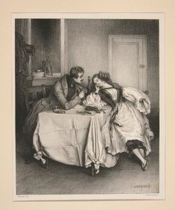 A Private Room at Petron by Paul Gavarni