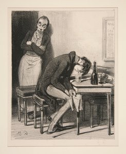 "A third time she did not escape me, and I believed myself forgiven..." by Paul Gavarni