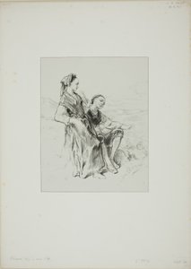Untitled (Two Basque Girls) by Paul Gavarni