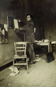 Amedeo Modigliani in His Studio, c.1915