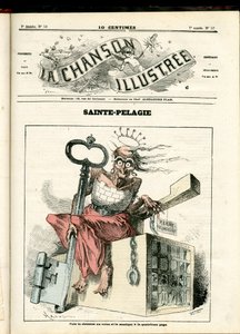 La Chanson illustree (magazine), number 52, Satirical in Colors: Sainte Pelagie - Republican, Prisons, Sainte Pelagie - Illustration by Hadol by Paul Hadol