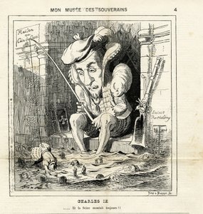 Caricature of Charles IX in Le Charivari by Paul Hadol