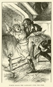 Turpin Holds the Landlady over the Fire by Paul Hardy