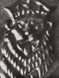 Head of a lion on a One Shilling coin by Paul Henning