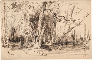 Flooding in the Forest of the Ile Séguin by Paul Huet