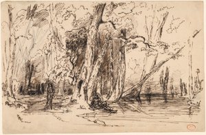 Flooding in the Forest of the Ile Séguin by Paul Huet