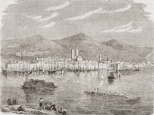 Montreal in the 1860s, Engraved by Auguste Trichon by Paul Huet
