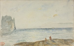 View at Étretat by Paul Huet