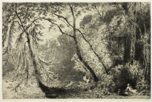 Women Bathing by Paul Huet