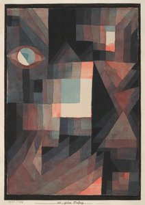 Abstract (Red/Green Gradation with Some Cinnabar in Vertical Format) by Paul Klee