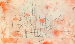 City with Gothic Cathedral by Paul Klee