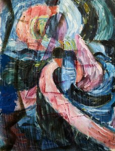 Construction under a Waterfall, a Crossing by Paul Klee