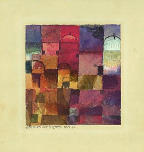 Red and White Domes by Paul Klee