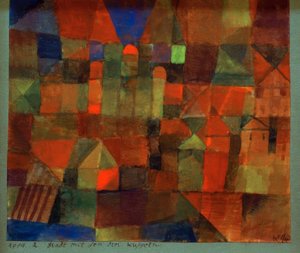 City with Three Domes by Paul Klee