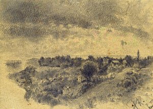Untitled (Berne, View onto the Rosengarten) by Paul Klee