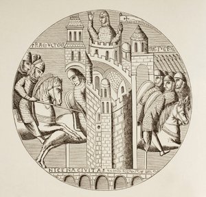 The Taking of Nicaea by the Crusaders in 1097 (after a window in the Church of the Abbey of St. Denis) by Paul Lacroix