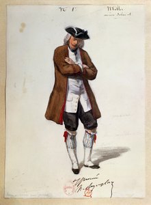 Costume for Luisa Miller by Giuseppe Verdi (sketch) by Paul Lormier