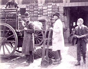 Unloading at Billingsgate Market