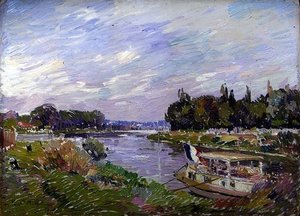 The Moored Pleasure-Boat by Paul Mathieu