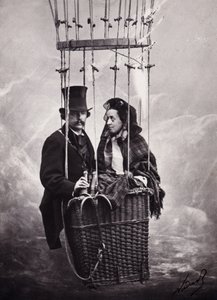 Paul Nadar and His Wife in the Basket of the Balloon (hot air balloon)