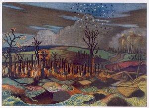 Air Fight at Wytschaete, from British Artists at the Front, Continuation of The Western Front, Part Three, Paul Nash by Paul Nash