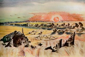 Bomber in the Corn by Paul Nash