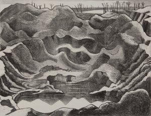 The Mine Crater, Hill 60, Ypres Salient by Paul Nash
