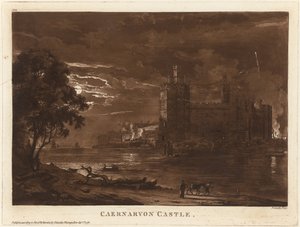Caernarvon Castle (Night) by Paul Sandby