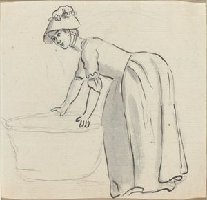 Girl with a Bonnet at Work