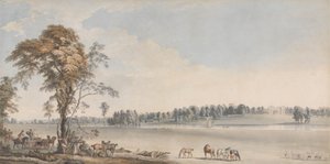North West View of Wakefield Lodge in Whittlebury Forest, Northamptonshire