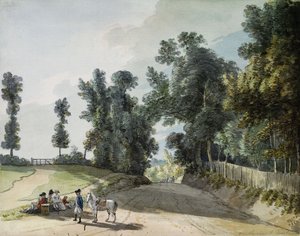 On the Road to Tonbridge: Travellers Resting on a Band Beside the Road by Paul Sandby