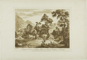 Pengnern Corn and Fulling Mills, with Pont y Pandy, Near Festiniog by Paul Sandby