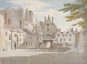 Scotland Yard with Part of the Banqueting House, Whitehall, Westminster, London, c1776 by Paul Sandby