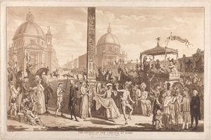 The Opening of the Carnival at Rome by Paul Sandby