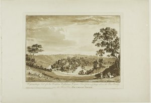Wynnstay, Seat of Sir Watkin Williams Wynn Bart from a Cottage above the New Bridge over the River Dee, Denbigh Shire by Paul Sandby