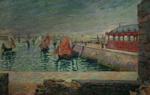 The Fish Market, Port-en-Bessin by Paul Signac