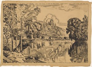Les Andelys on a Summer Morning by Paul Signac