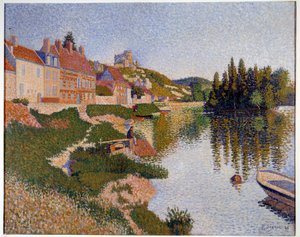 Les Andelys, the bank by Paul Signac