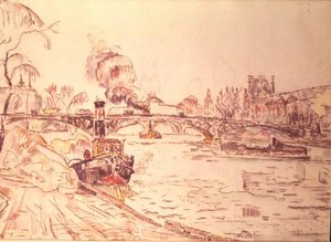 Paris with the Louvre and Pont des Arts