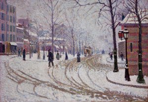 Snow – The Boulevard de Clichy in Paris