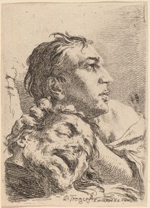 David with the Head of Goliath by Paul Troger