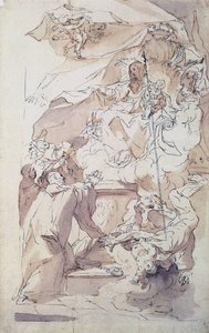 The Virgin and Child Jesus with Saint Bernard, 18th century by Paul Troger