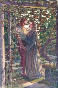 Fair encounter of the most rare affections, illustration from The Tempest, 1908 by Paul Vincent Woodroffe